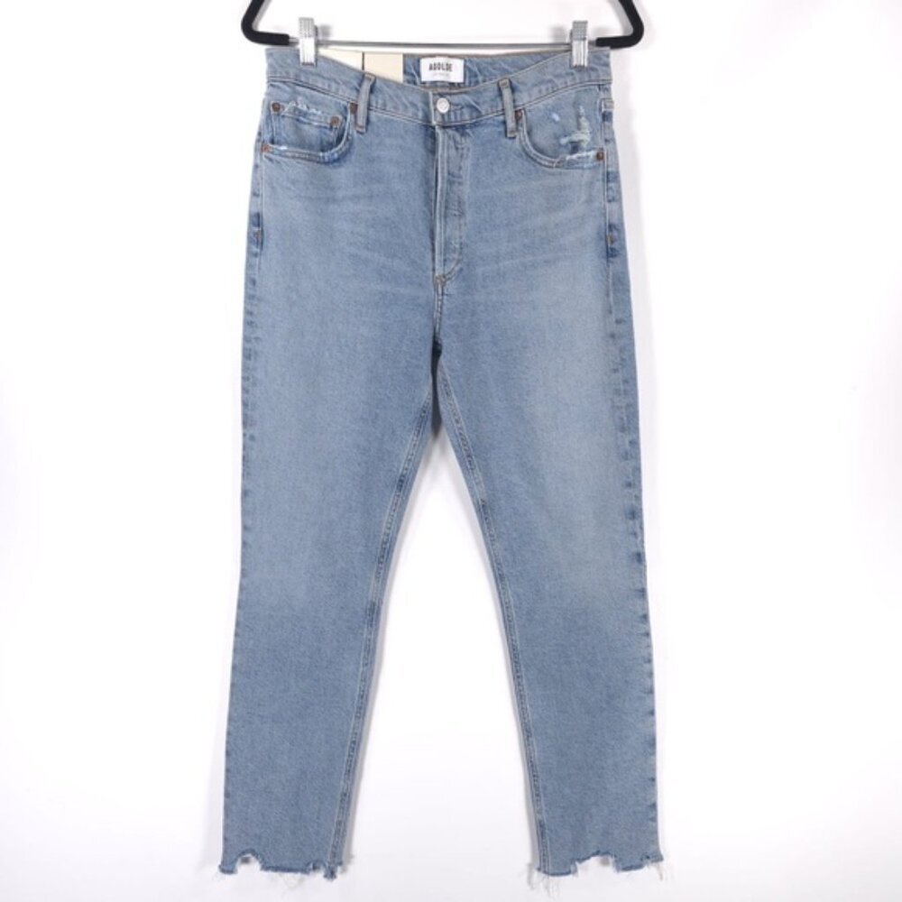 NWT AGOLDE ORGANIC DENIM NICO HIGH RISE SLIM FIT Jeans Button Fly ROOTED Size 29